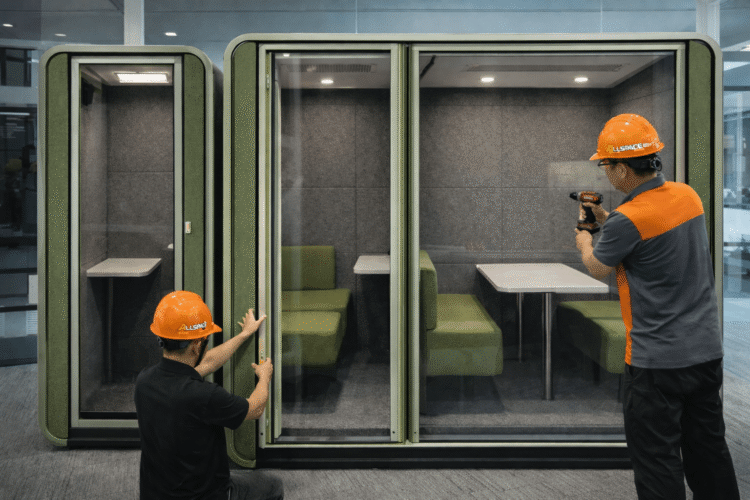 thi cong phonebooth allspace vn